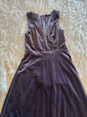 Lulu's Sleeveless Velvet Maxi Dress - Mauve Plum
